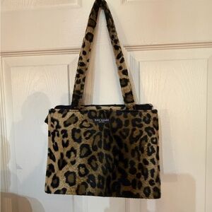 Kate Spade Animal Print Tote Bag - Black and Tan